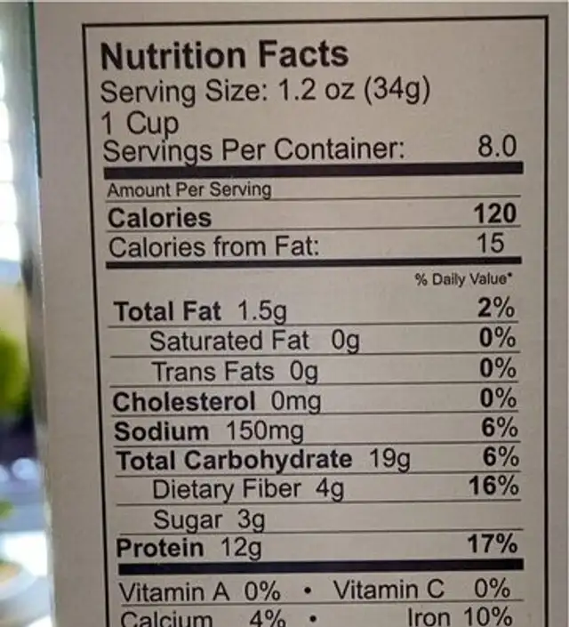 Better balance protein cereal apple cinnamon nutrition facts table