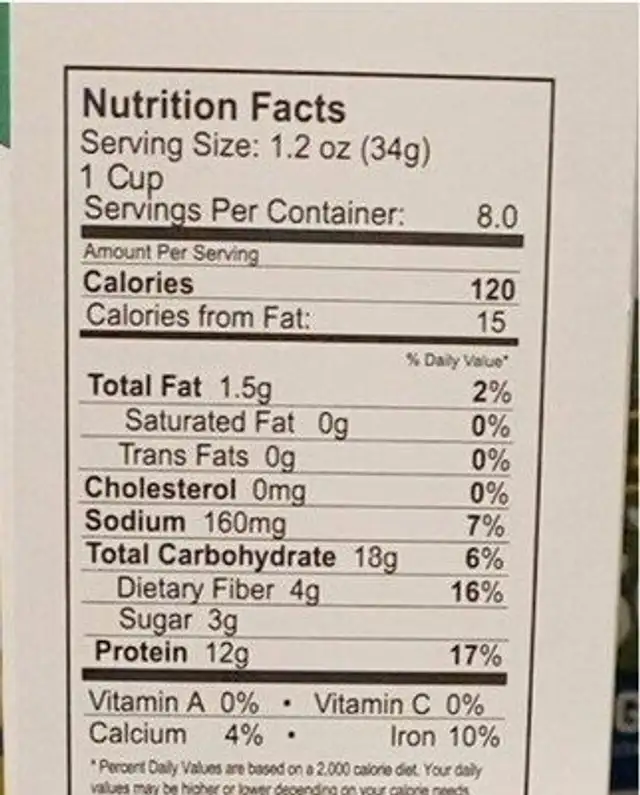 Kays naturals gluten free protein honey almond cereal nutrition facts table