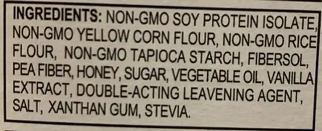 French vanilla protein cereal, french vanilla ingredients label