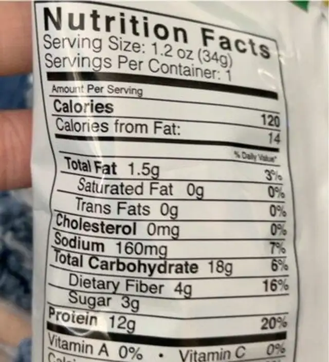 Protein cereal honey almond flavor nutrition facts table