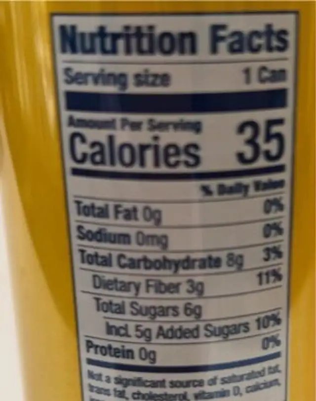 Apple snap pop nutrition facts table
