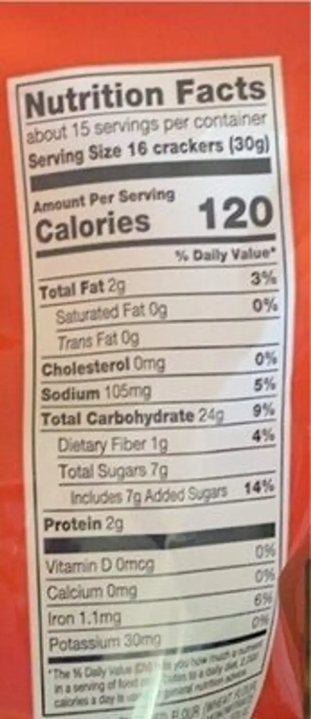 Vegan Cheddar Puffs nutrition facts table