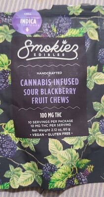 Cannabis-Infused Sour Blackberry Fruit Chews