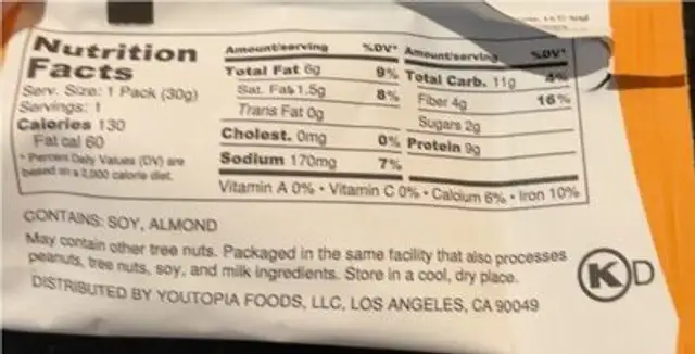 Snacks delicious calorie snack packs nutrition facts table