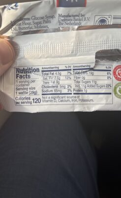 Stroopwafel nutrition facts table