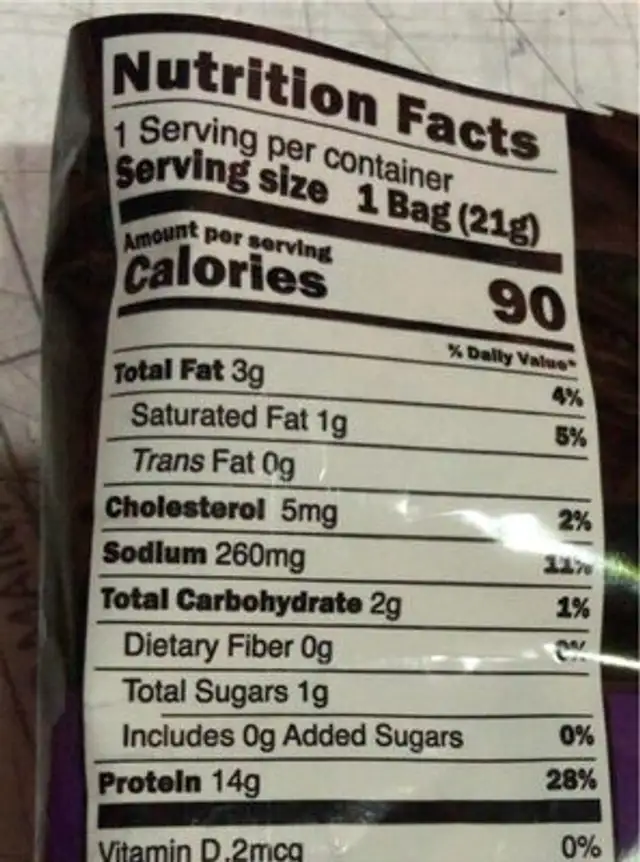 Protein puffs sriracha cheddar nutrition facts table