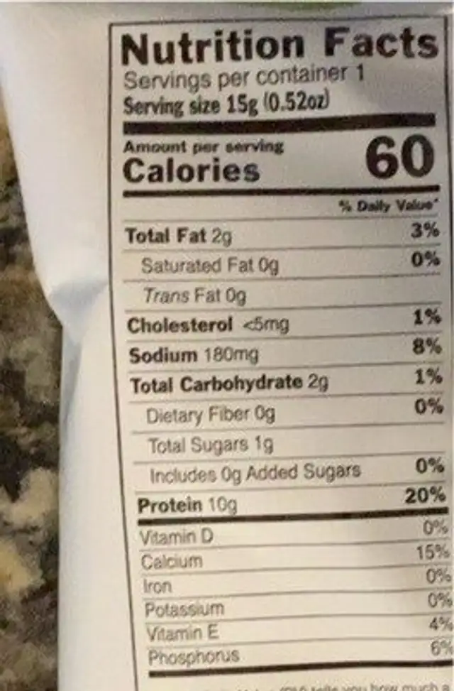Protein Croutons nutrition facts table