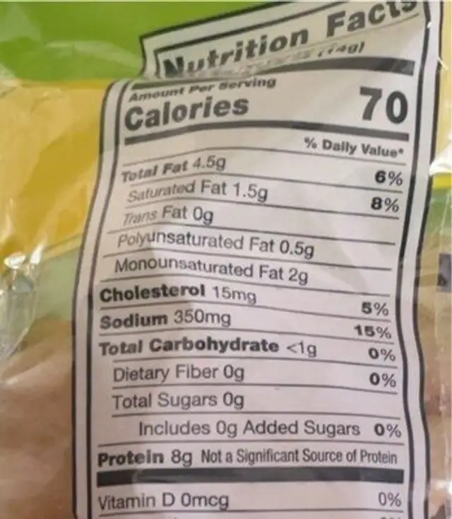 Fried Pork Rinds Salt and Vinegar nutrition facts table