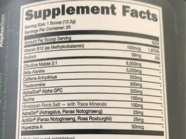 Woke AF nutrition facts table