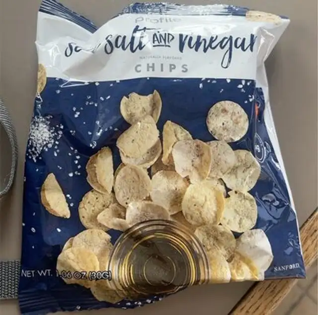 Sea salt and vinegar protein chips