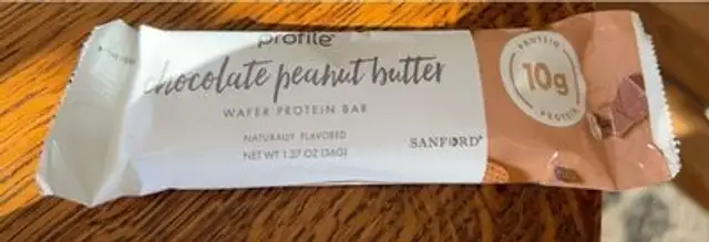Chocolate peanut butter wafer protein bar