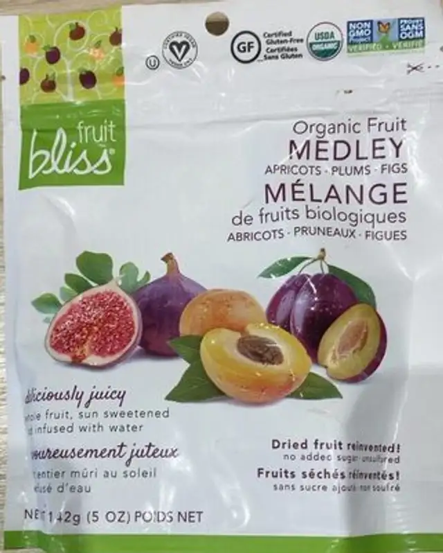 Dried fruit mix fruit medley of organic