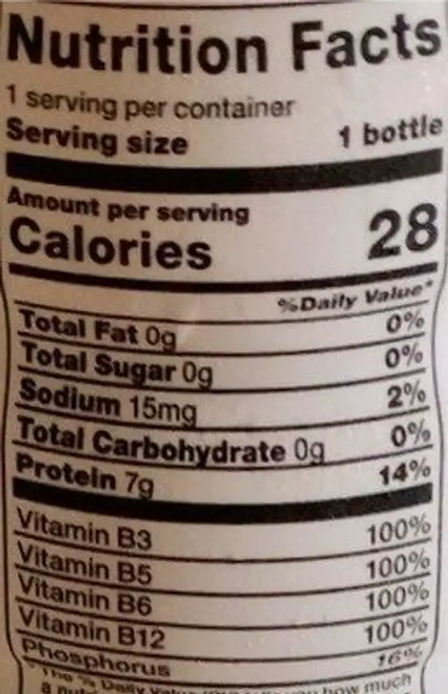 Strawberry lemonade nutrition facts table