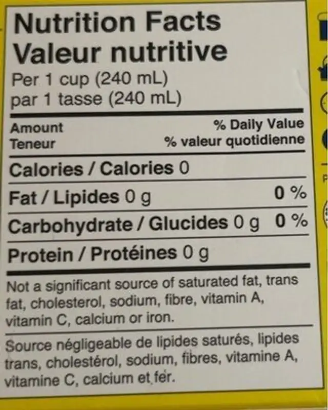 A la rescousse de maman nutrition facts table