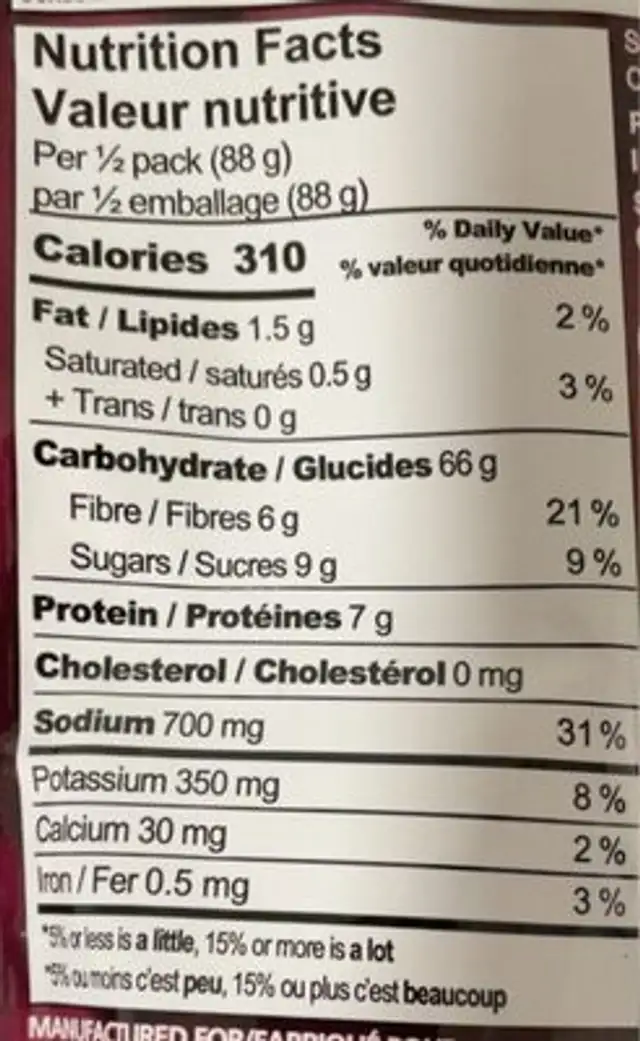 Risotto with pumpkin and cheese nutrition facts table