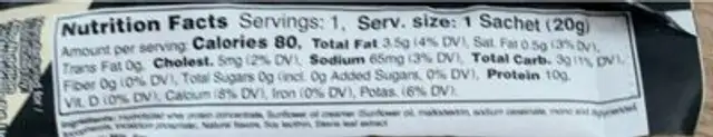 Allo Protein Powder for Hot Coffee nutrition facts table