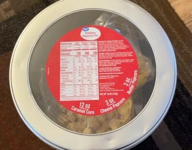 Holiday Popcorn Tin - Butter Flavor