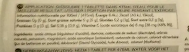 Nuun active strawberry limonade ingredients label