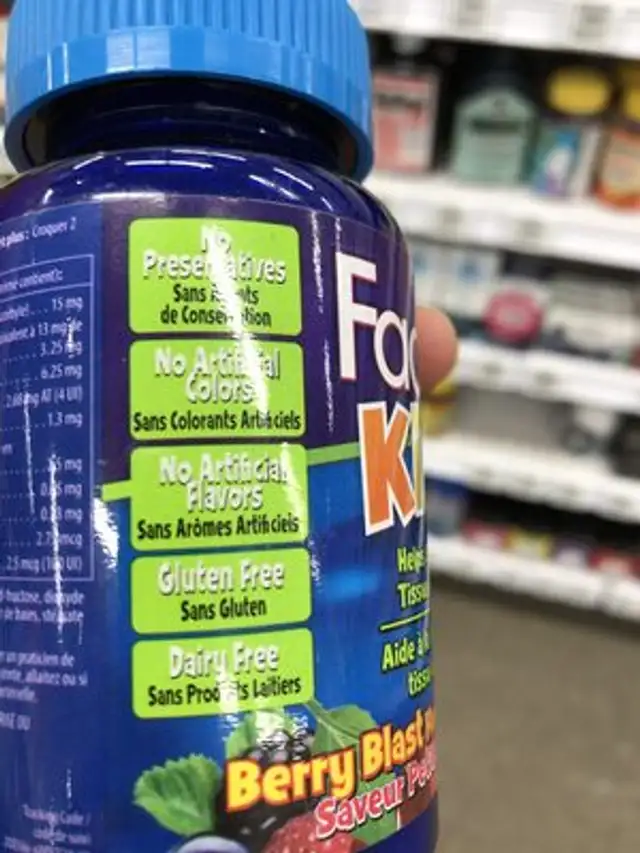 Unknown nutrition facts table