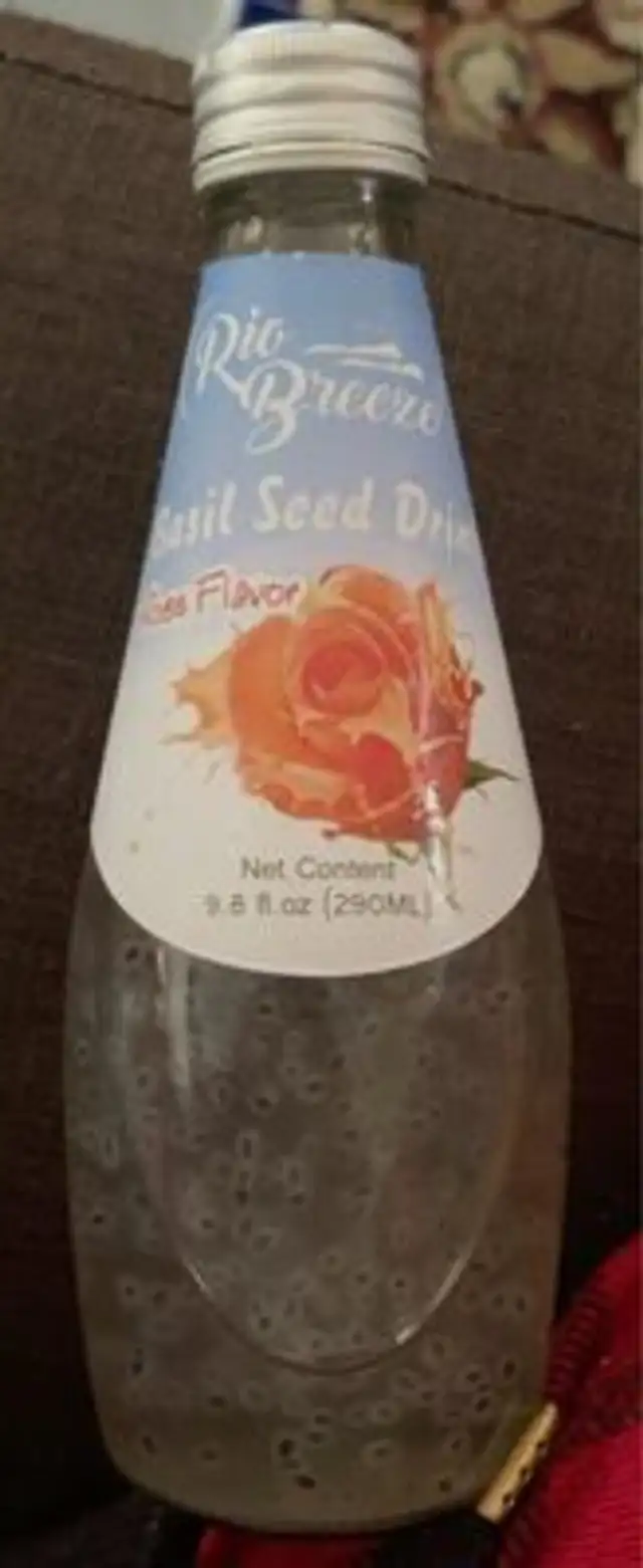 Basil seed drink rose flavor