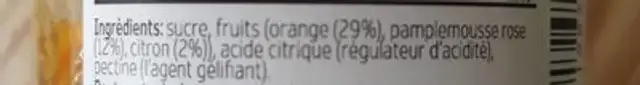 Marmelade aux 3 agrumes ingredients label