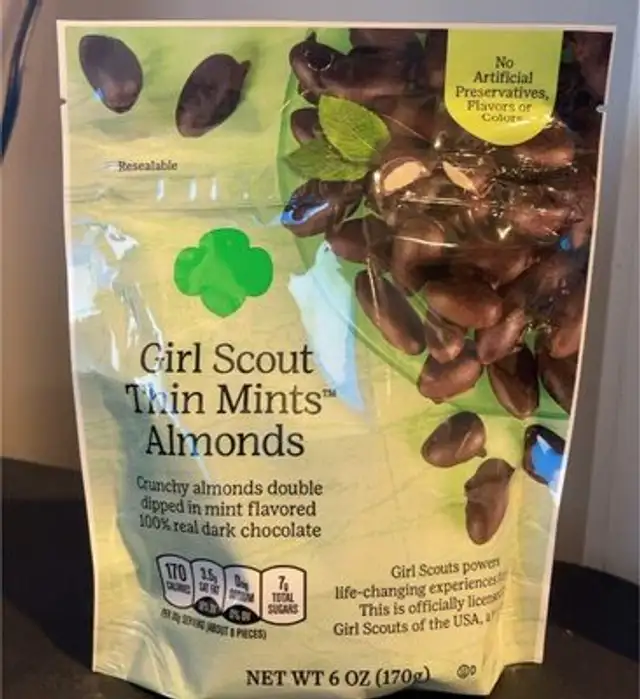 Girl scout thin mints almonds