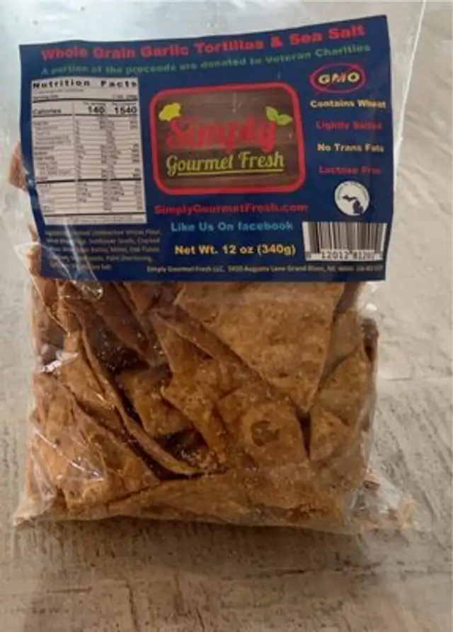 Whole grain garlic tortillas