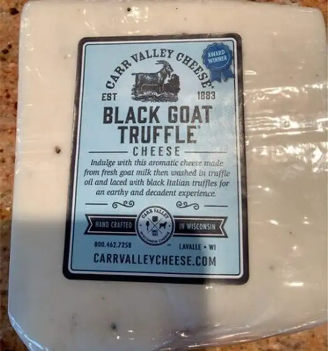 Black goat truffle cheese