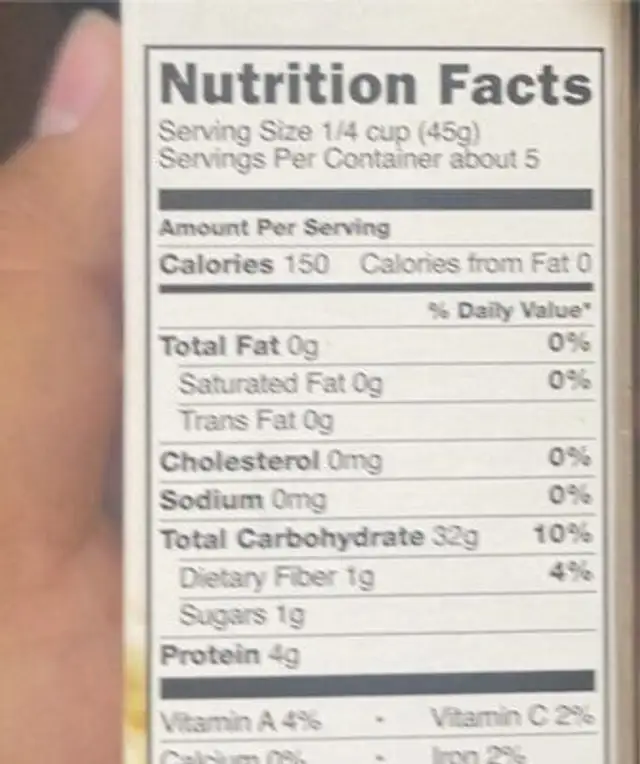 Pearled couscous original g nutrition facts table