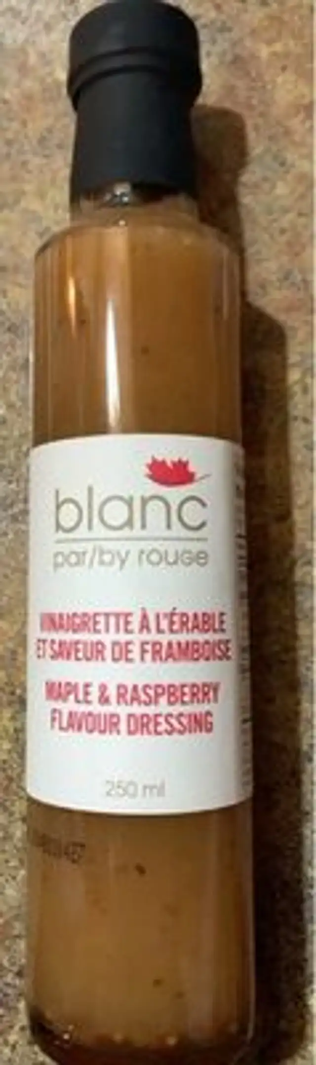 Vinaigrette à l’érable et saveur de framboise