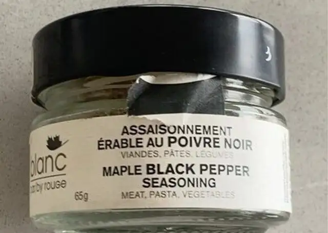 Assaisonnement erable au poivre