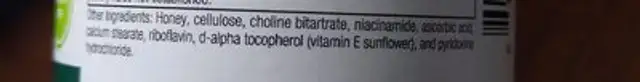 Unknown ingredients label