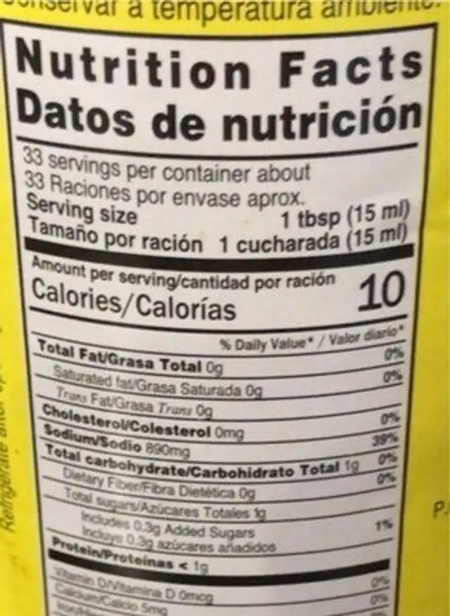 Sillao kikko soy sauce nutrition facts table