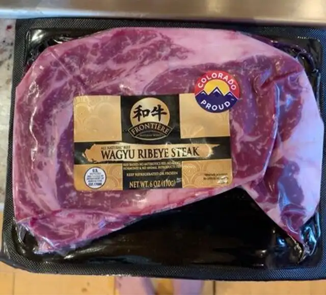 All natural wagyu ribeye steak