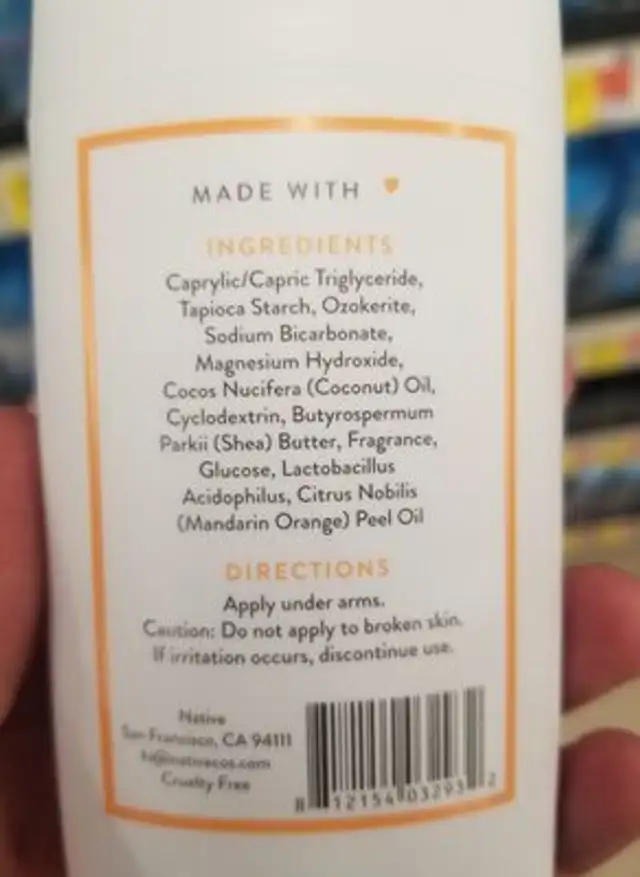 Unknown ingredients label
