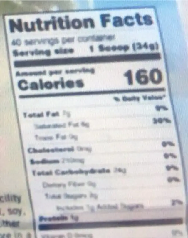Frappe vanilla latte no sugar added ice blended coffee nutrition facts table