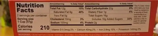 delici belgian chocolate mousse nutrition facts table