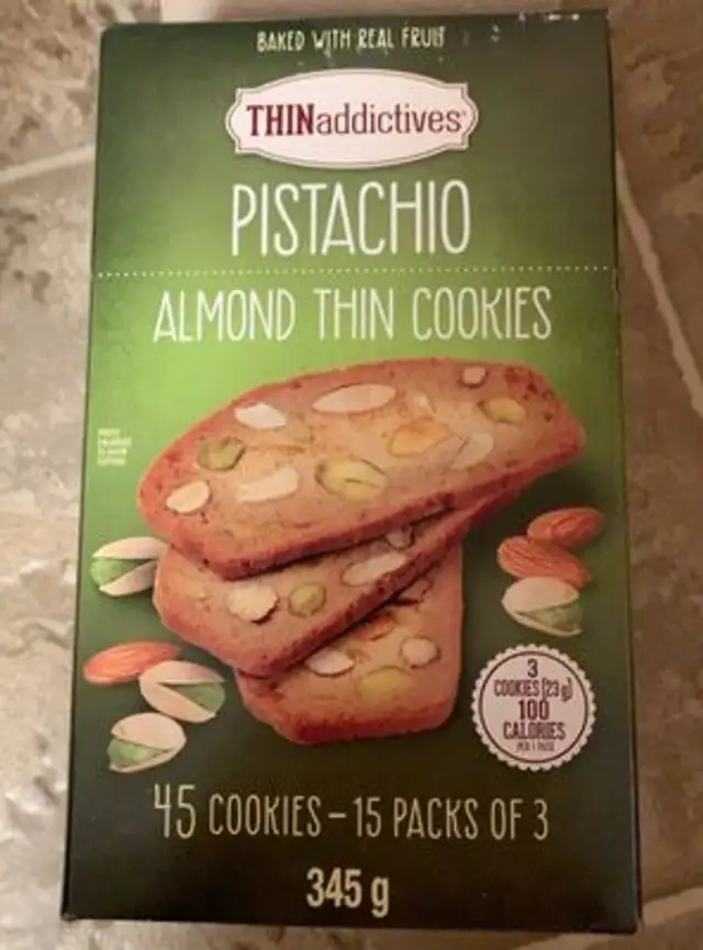 Pistachio Almond Thin Cookies