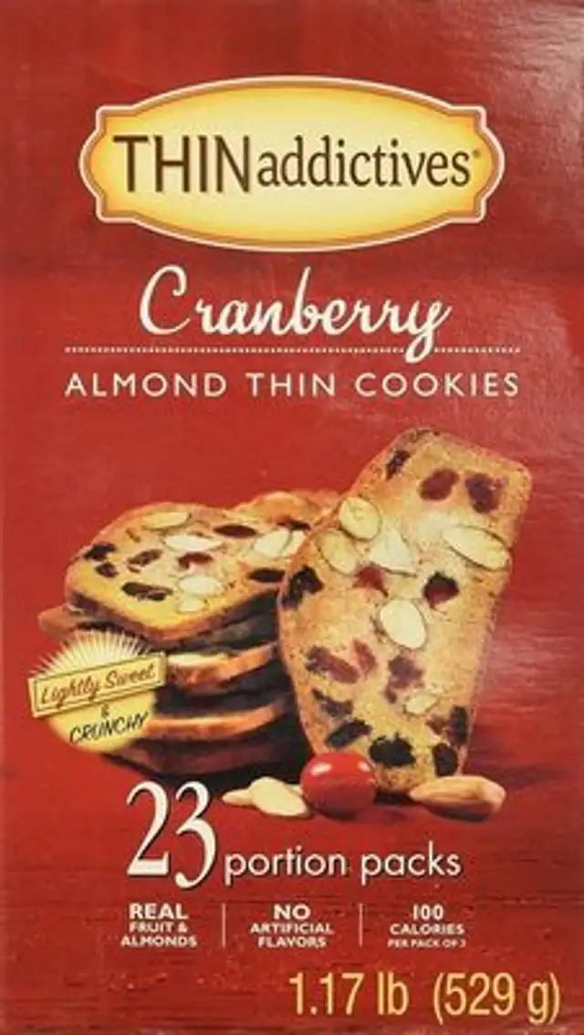 Cranberry Almond thin cookies