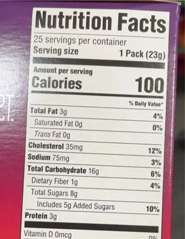 Almond thin cookies nutrition facts table