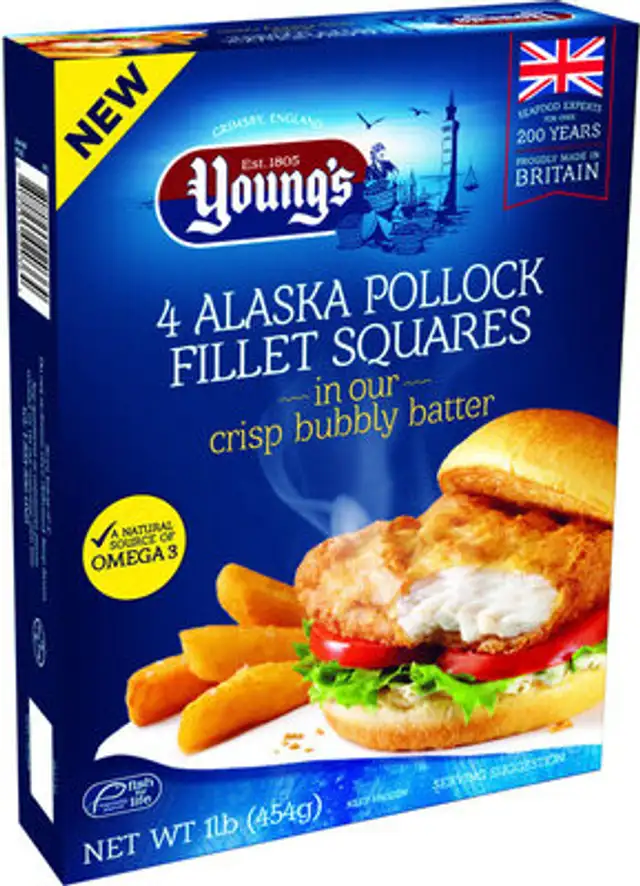 Young's alaska pollock fillet squares in our