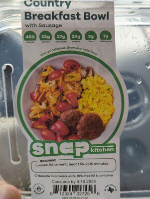 Country Breakfast Bowl With Sausage