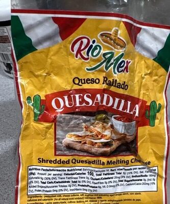 Shredded quesadilla melting cheese