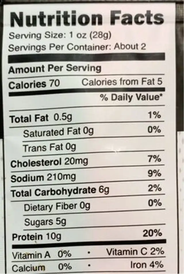 Brewmasters pale ale nutrition facts table
