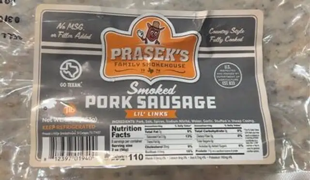 Pork sausage lil links