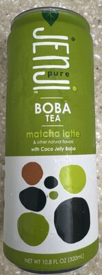 Boba Tea Matcha Latte With Coco Jelly Boba
