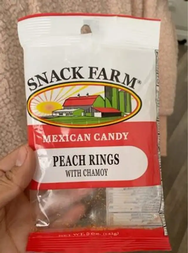 Peach Rings with Chamoy