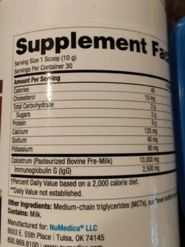NuMedica gluten support GI restore ingredients label