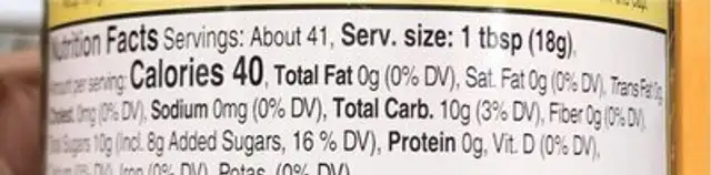 Organic apricot mango nutrition facts table