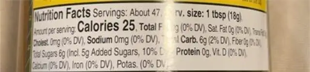 Organic peach apricot fruit spread nutrition facts table